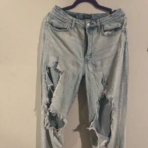 Wild Fable Ripped Light Denim Boyfriend Jeans